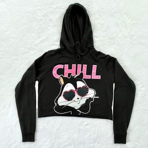 Looney Toons Graphic Cropped Sweatshirt